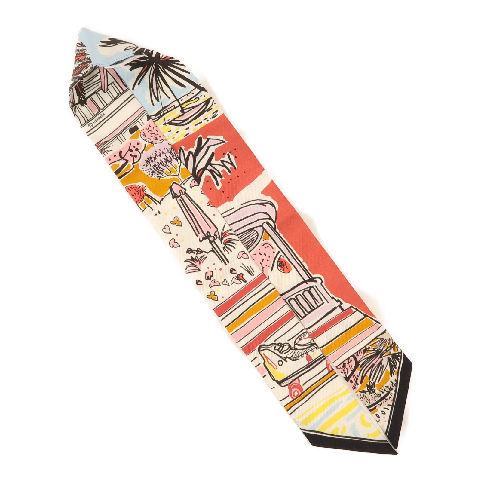 HERMES 絲質Twilly絲巾