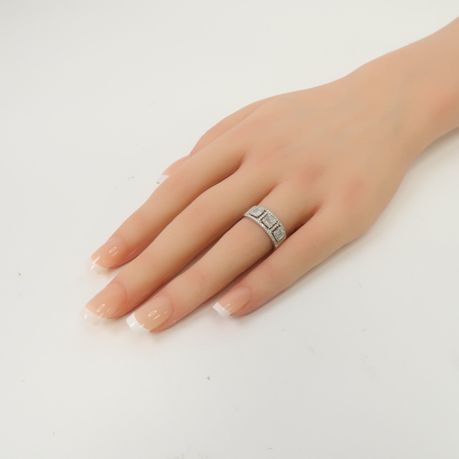 JEWELRY 18K白金Diamond Ring 0.35ct/0.27ct鑽石戒指US#7