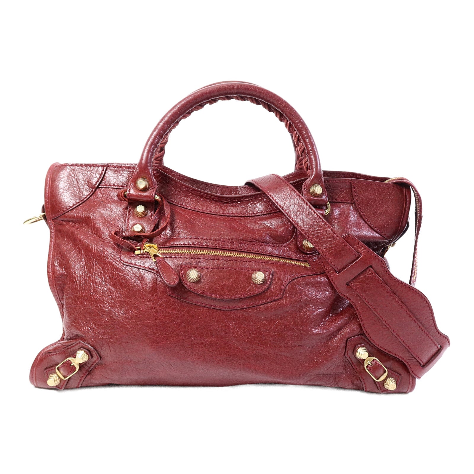 BALENCIAGA 牛皮皮革City手挽肩背兩用袋