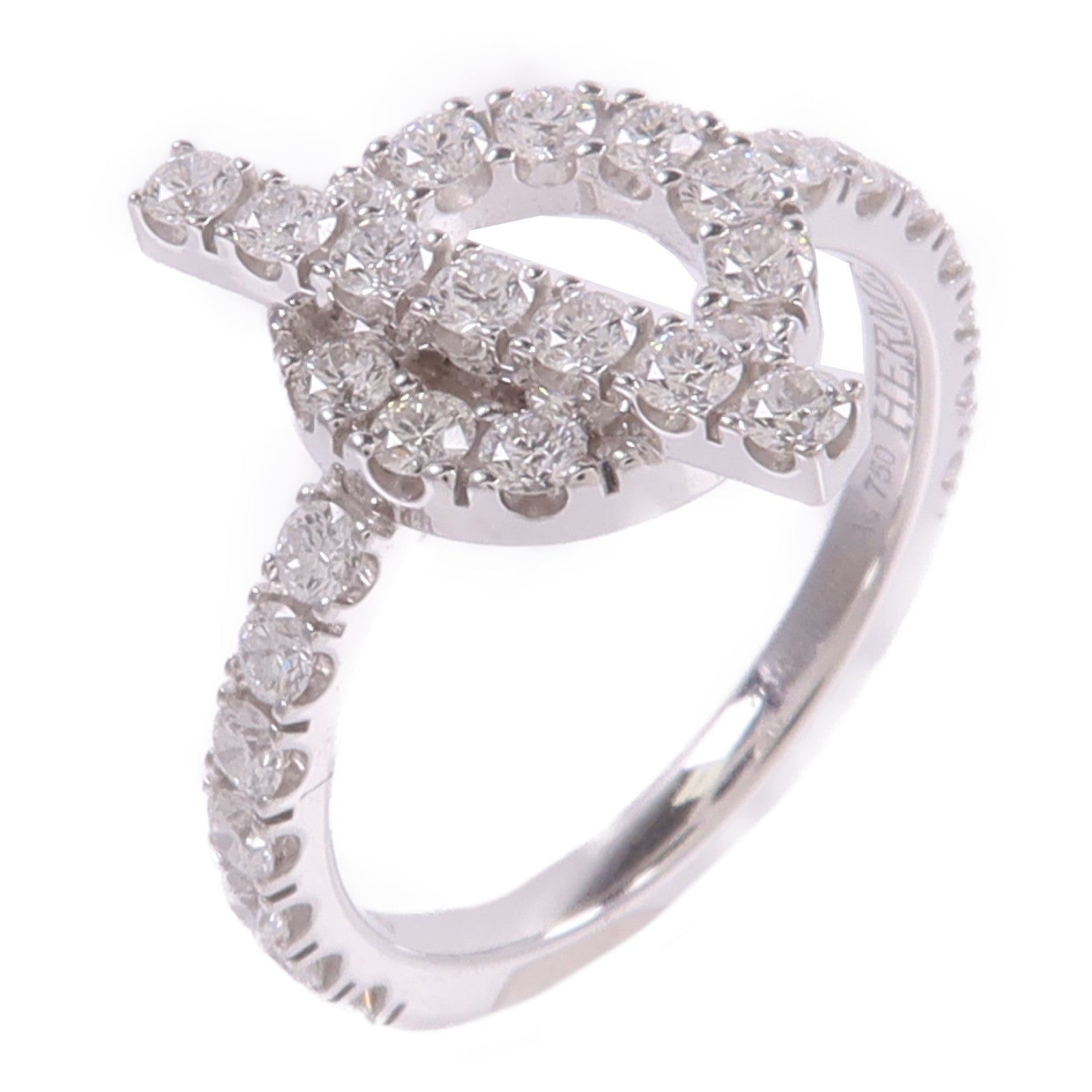 HERMES 18K白金Finesse Ring鑽石戒指