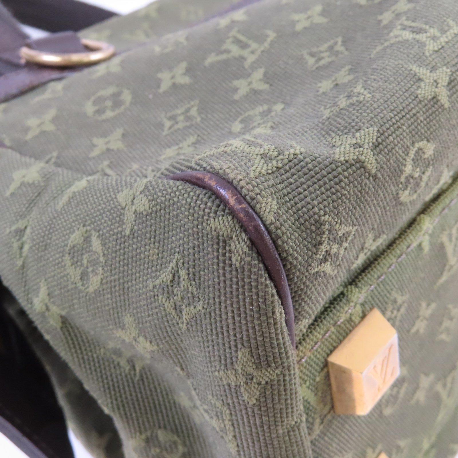 LOUIS VUITTON 【激減優惠】Monogram Mini Josephine PM Handbag金扣手挽袋軍綠色/啡色