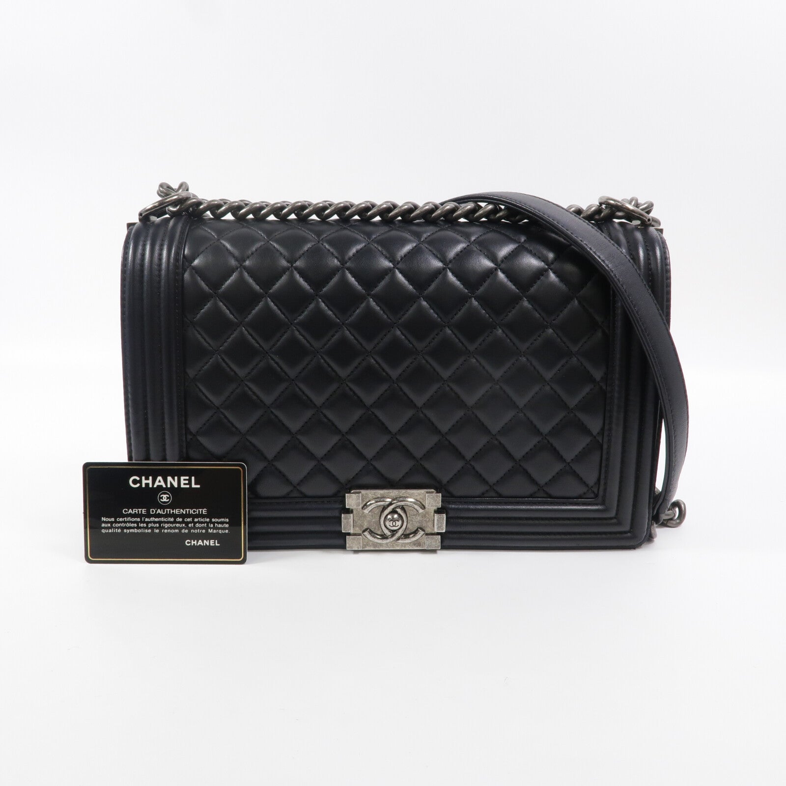 CHANEL 羊皮皮革Boy 28肩背袋