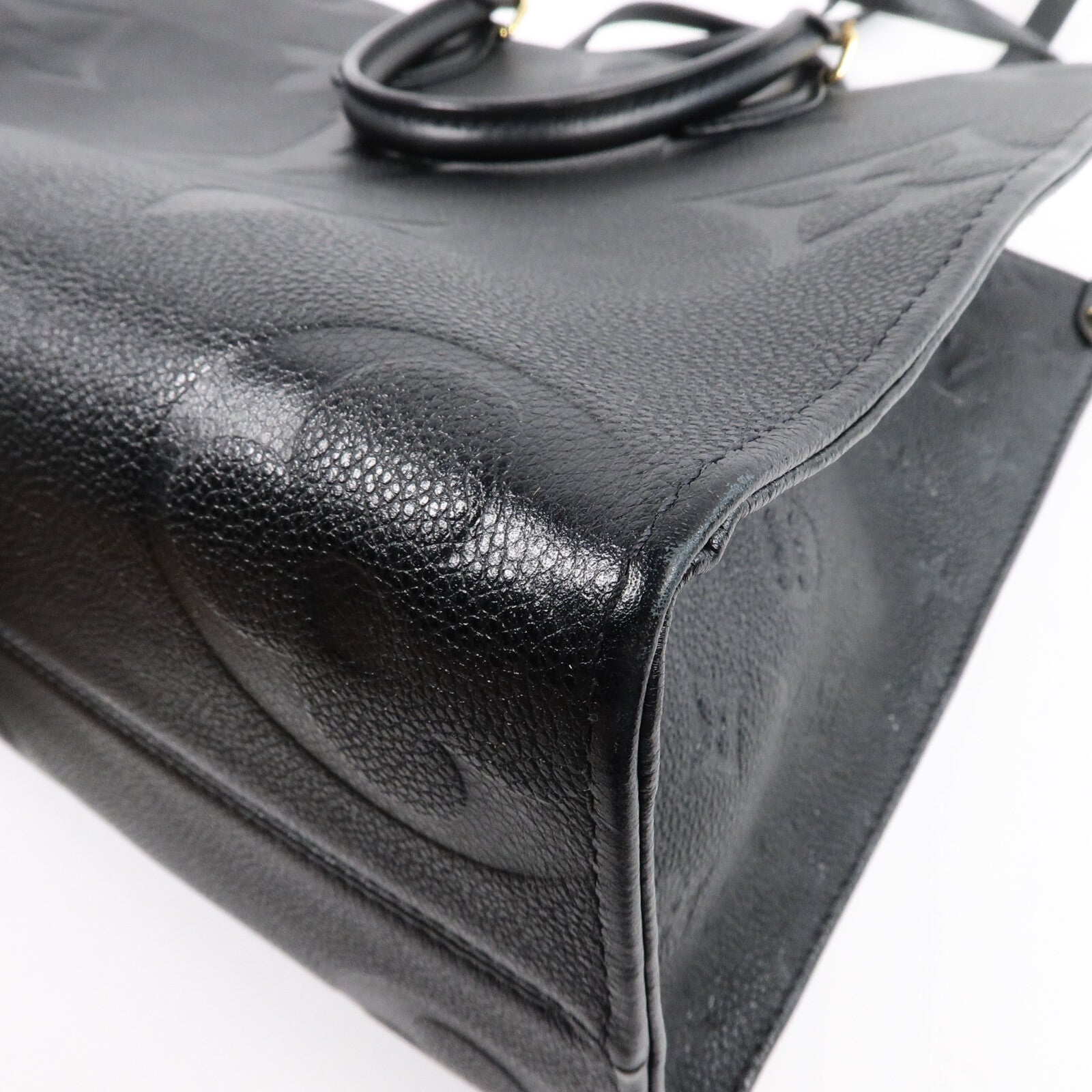 LOUIS VUITTON Monogram Empreinte On The Go MM金扣手挽肩背兩用袋