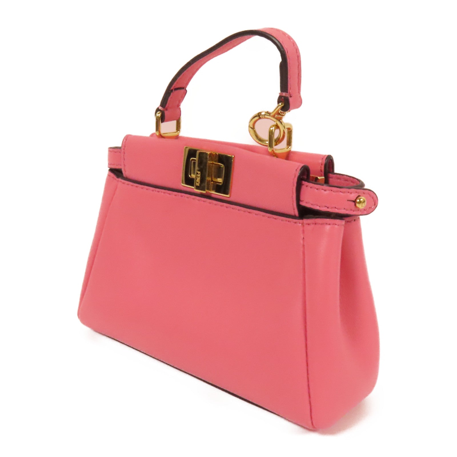 FENDI 牛皮皮革Micro Peekaboo金扣肩背袋