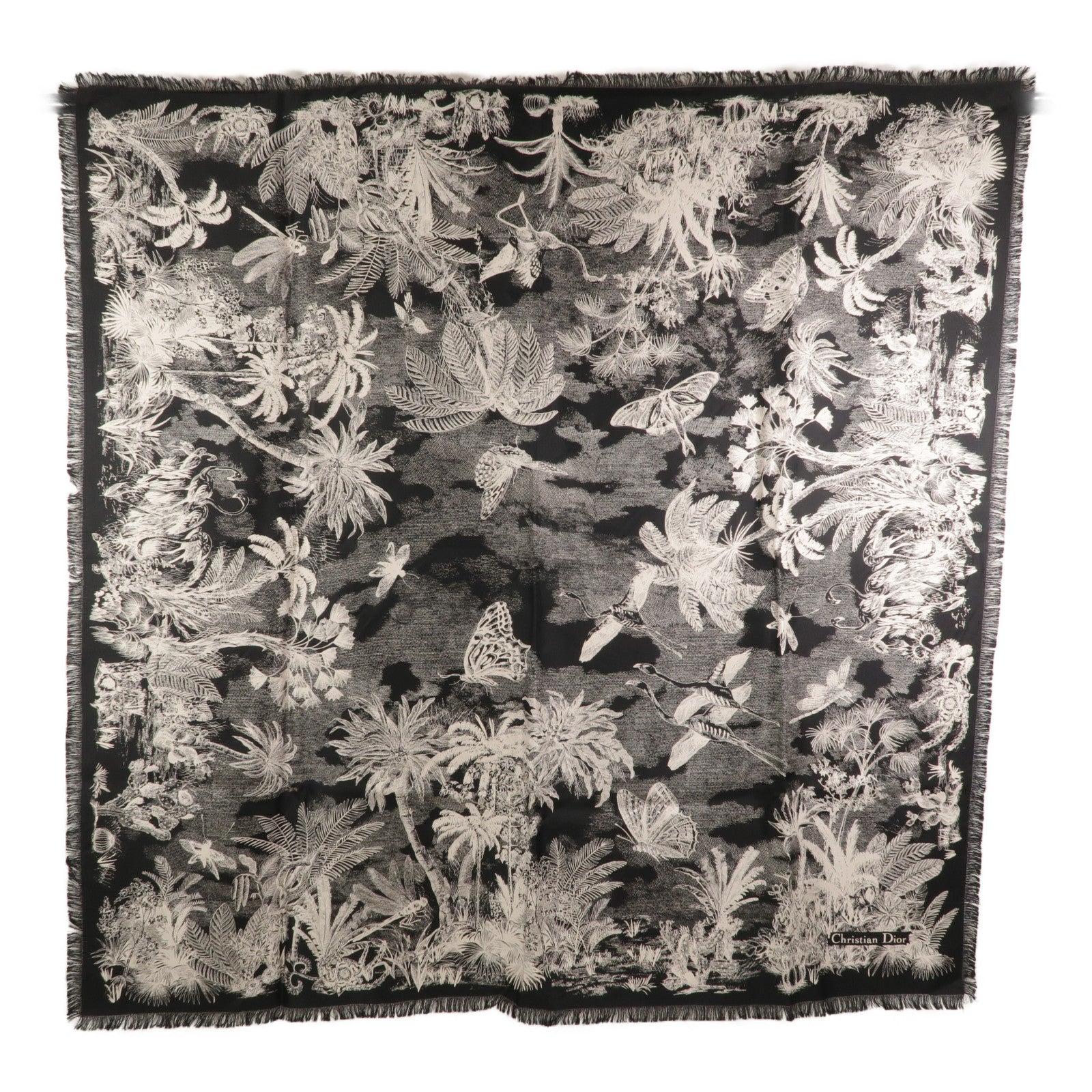 Dior 絲質Toile De Jouy Sauvage 90 Square Scarf絲巾