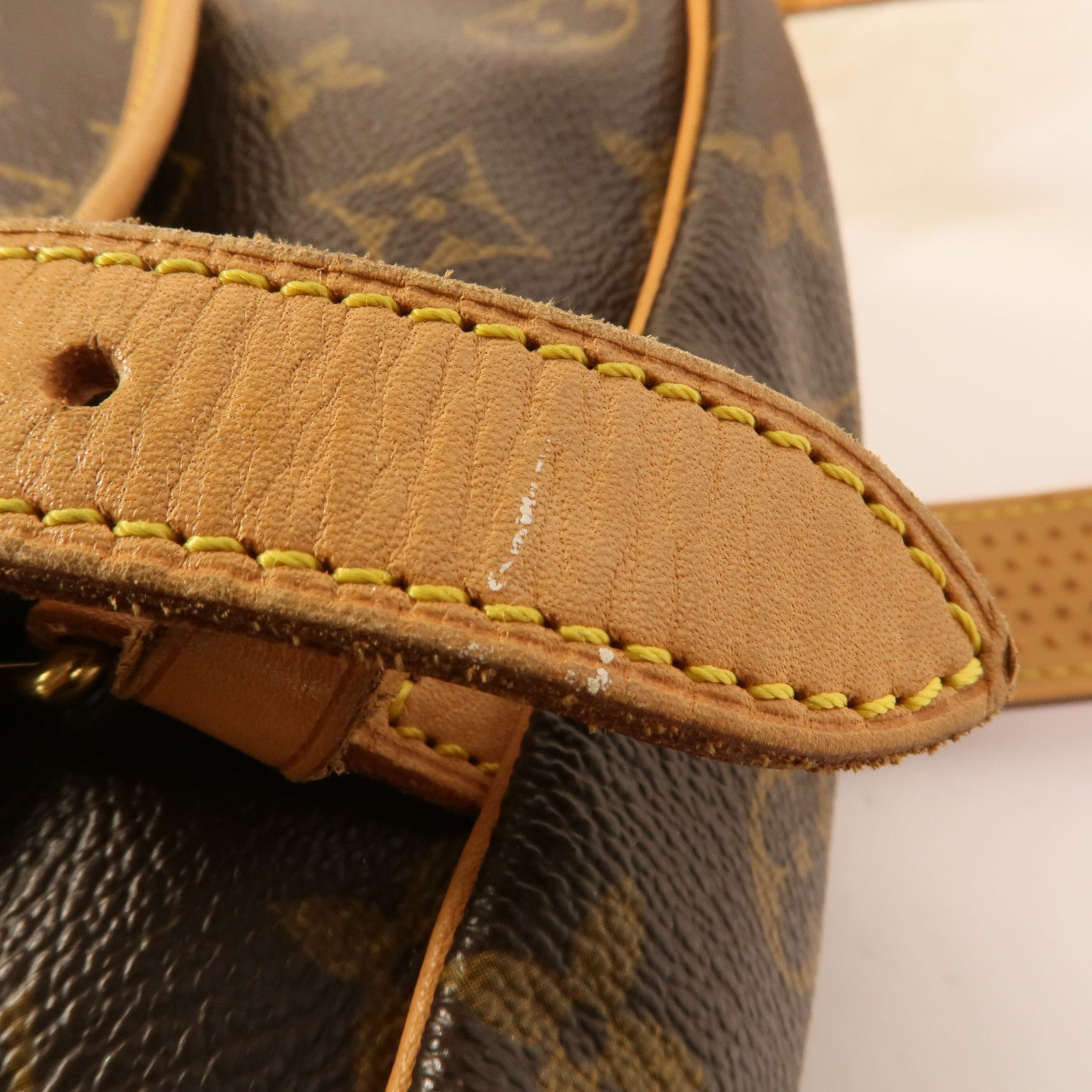 LOUIS VUITTON Monogram Saumur 30金扣肩背袋棕色