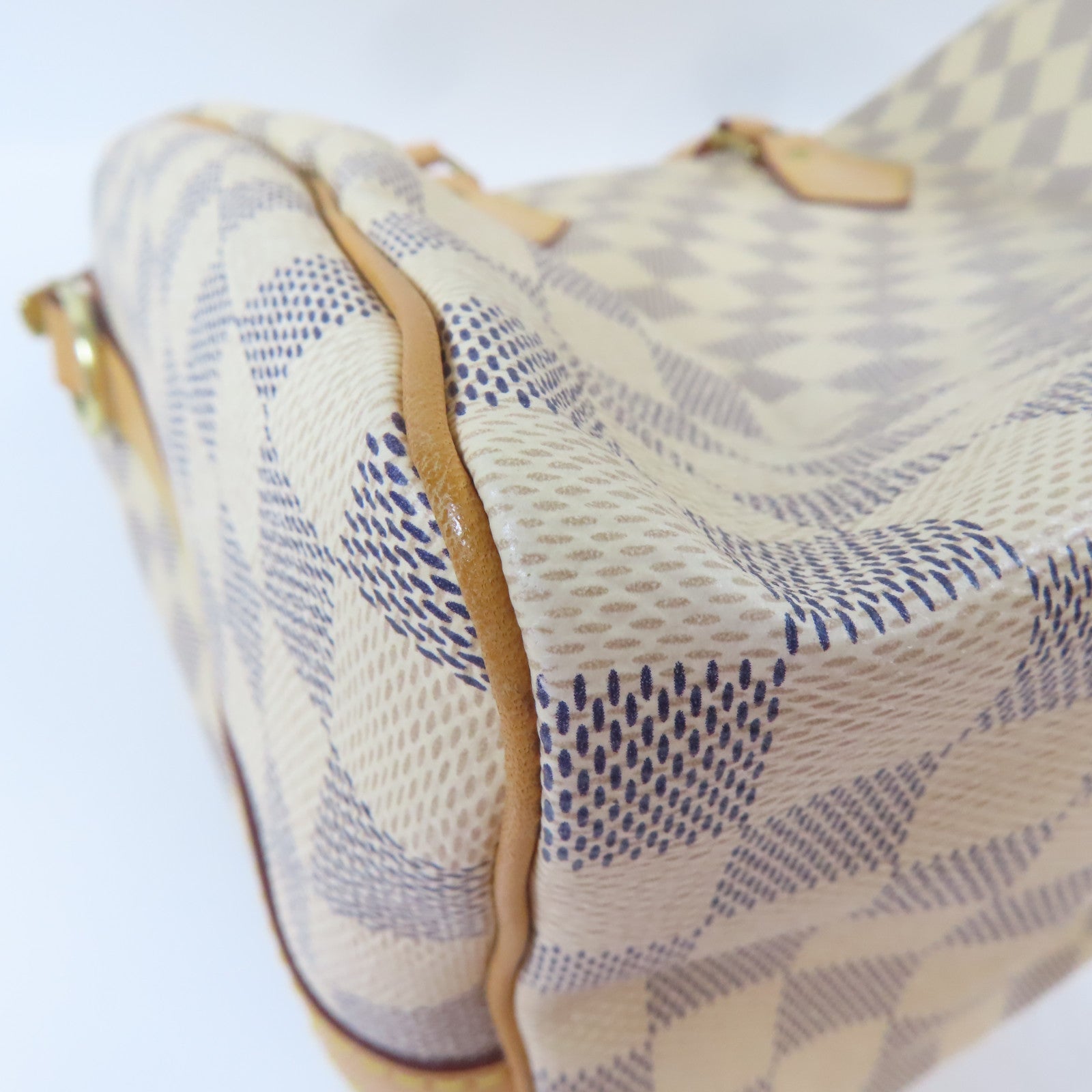 LOUIS VUITTON 【激減優惠】Damier Azur Speedy Bandouliere 30金扣手挽肩背兩用袋白色