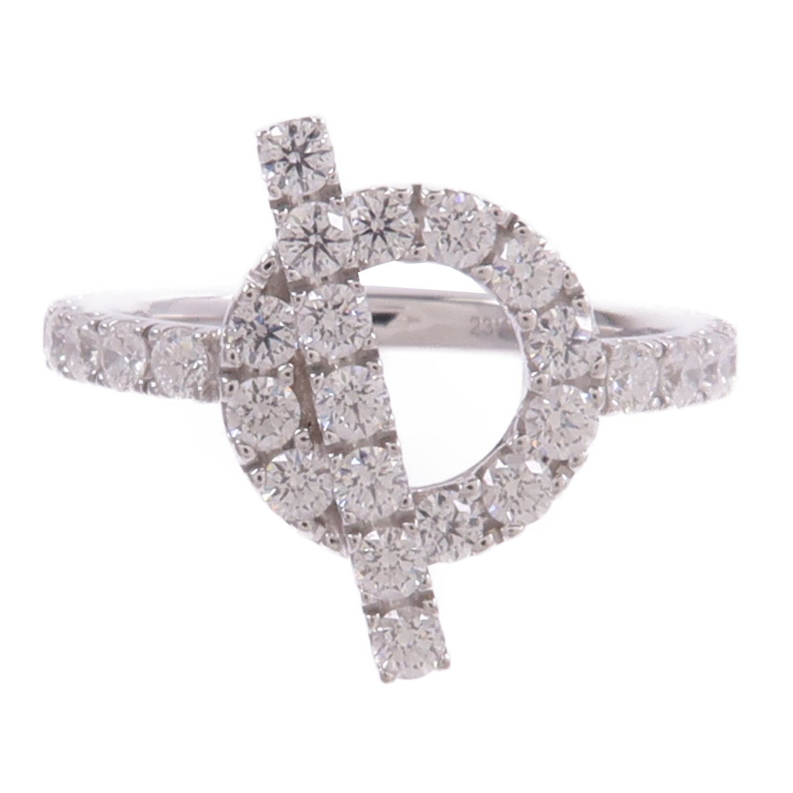HERMES 18K白金Finesse Ring鑽石戒指