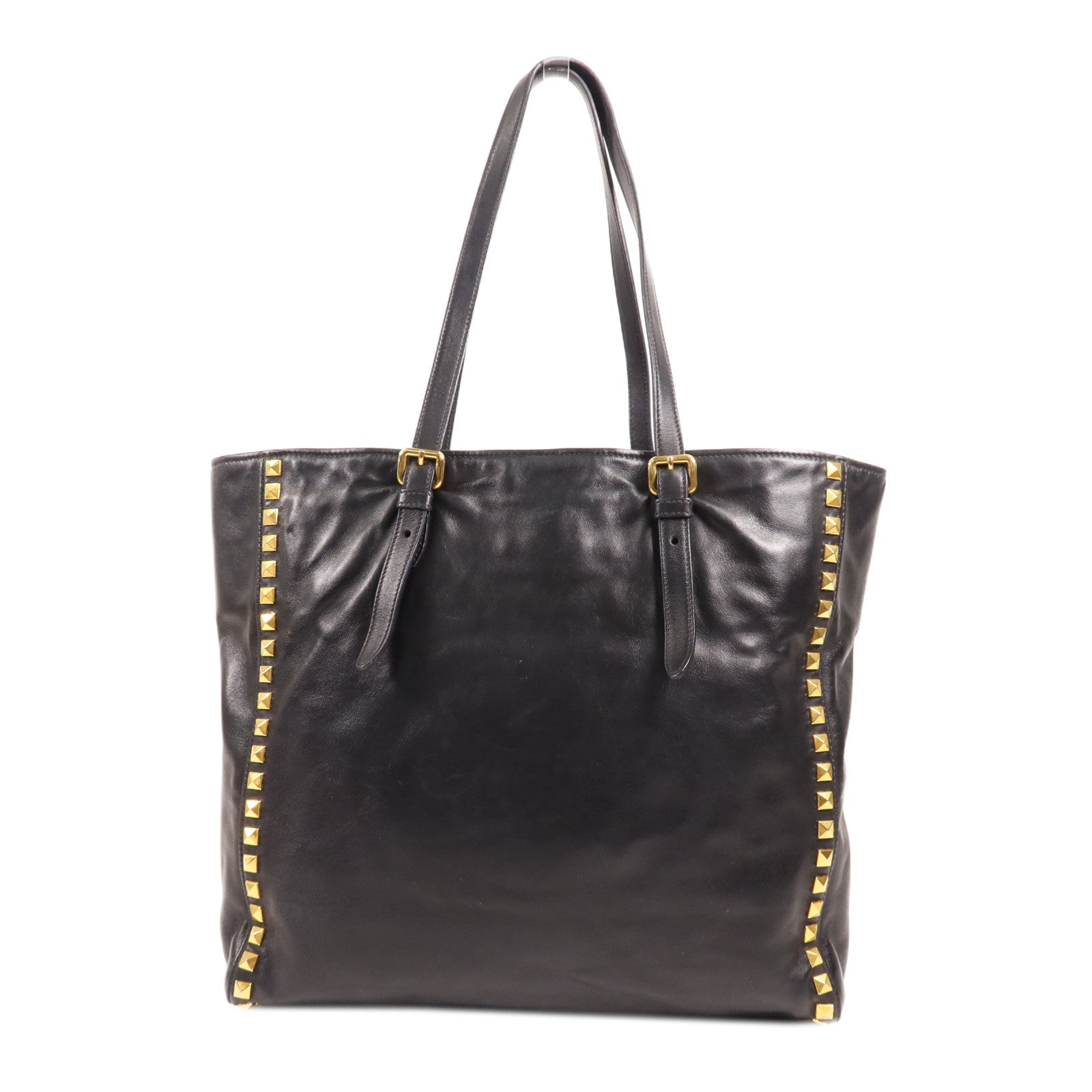 Miu Miu 羊皮皮革Tote Bag金扣肩背袋