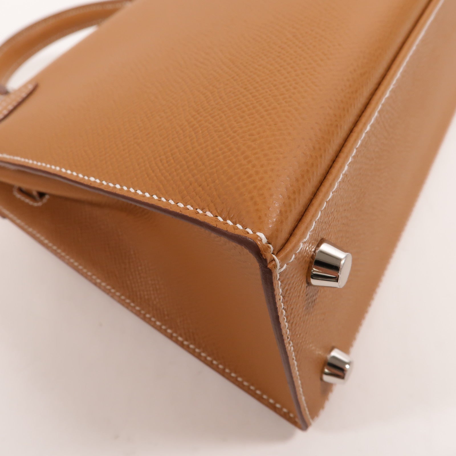 HERMES Epsom Sellier皮革Kelly 25手挽肩背兩用袋Gold