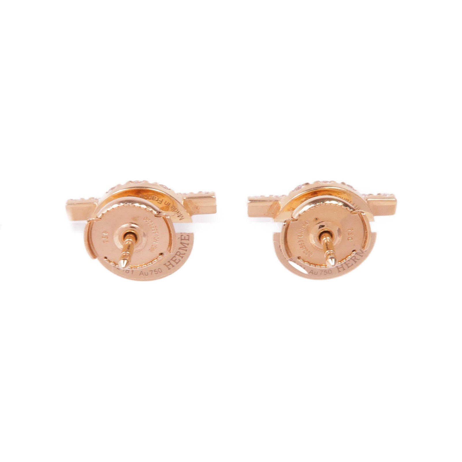 HERMES 【激減優惠】18K玫瑰金Finesse Earrings鑽石耳環