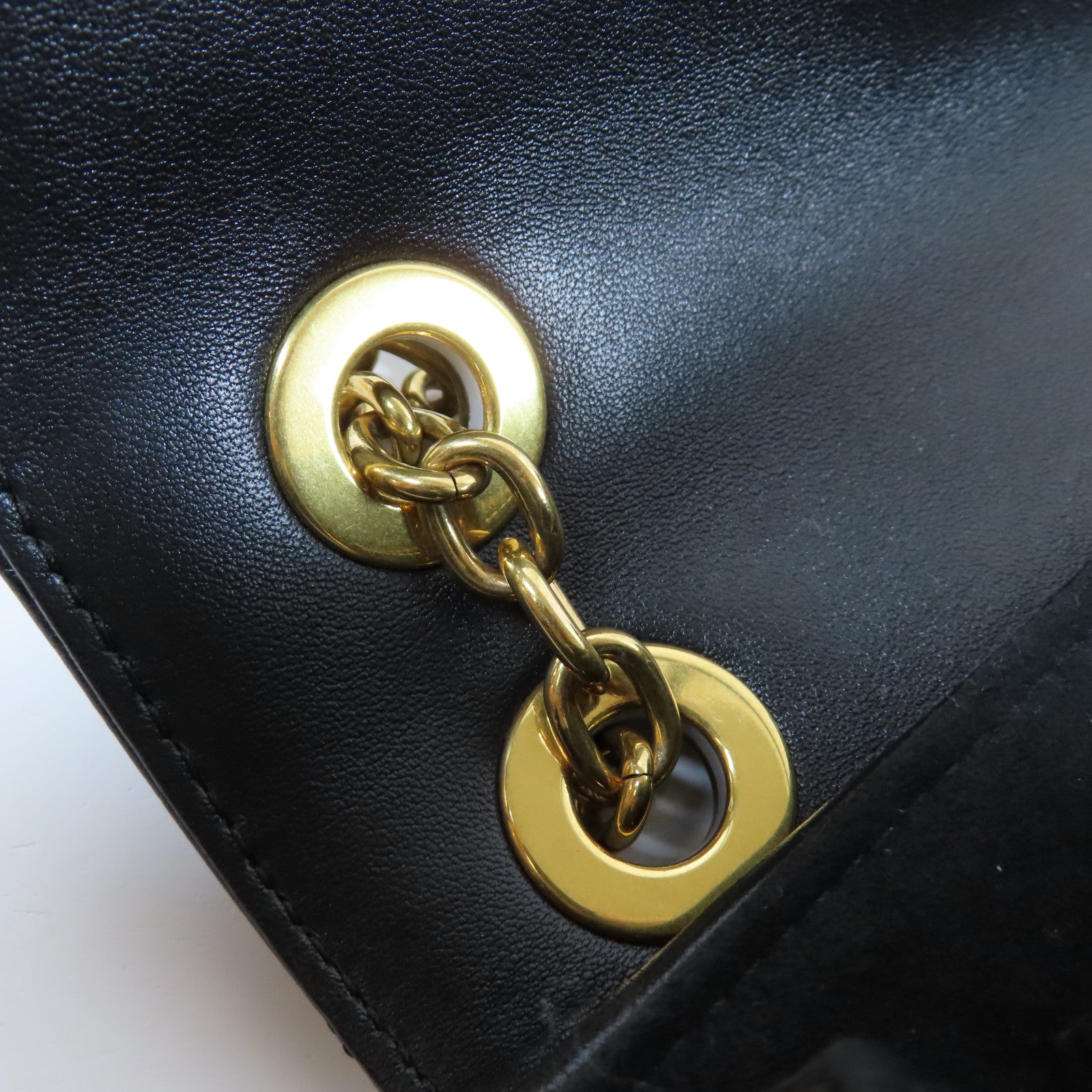 LOUIS VUITTON **【激減優惠】牛皮皮革New Wave Chain Bag MM金扣鏈帶肩背袋黑色