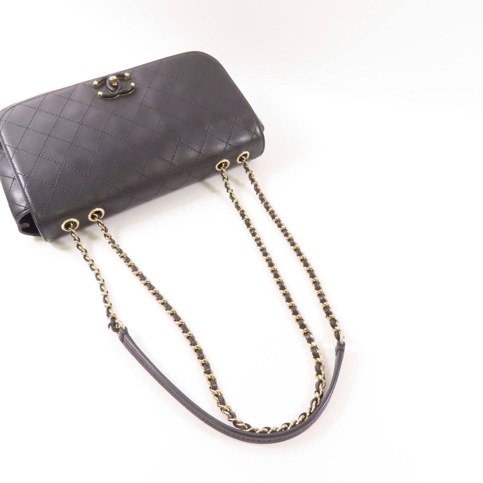 CHANEL【激減優惠】 牛皮皮革Chain Shoulder Bag金扣鏈帶肩背袋