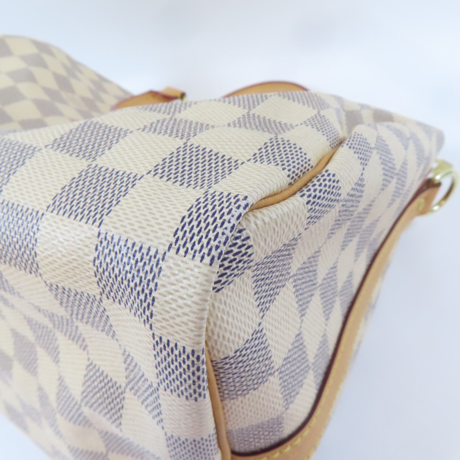 LOUIS VUITTON 【激減優惠】Damier Azur Speedy Bandouliere 30金扣手挽肩背兩用袋白色
