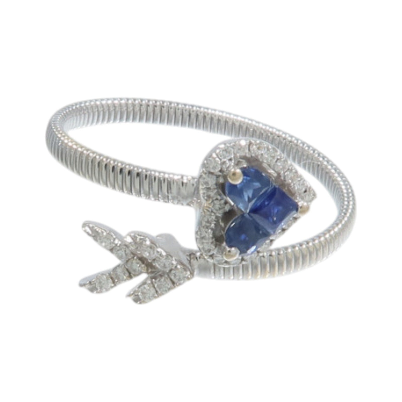 JEWELRY 18K白金Sapphire Diamond Ring藍寶石/鑽石戒指