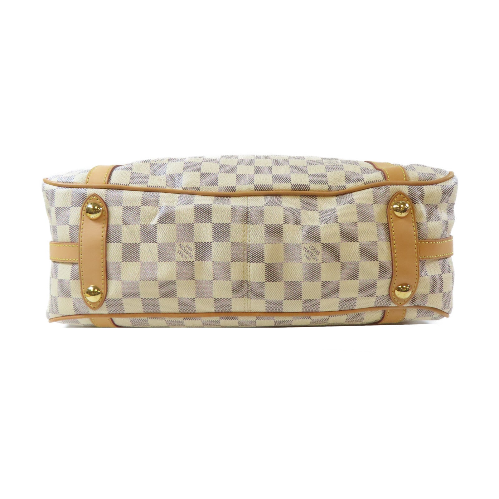 LOUIS VUITTON Damier Azur Stresa PM Shoulder Bag金扣肩背袋白色
