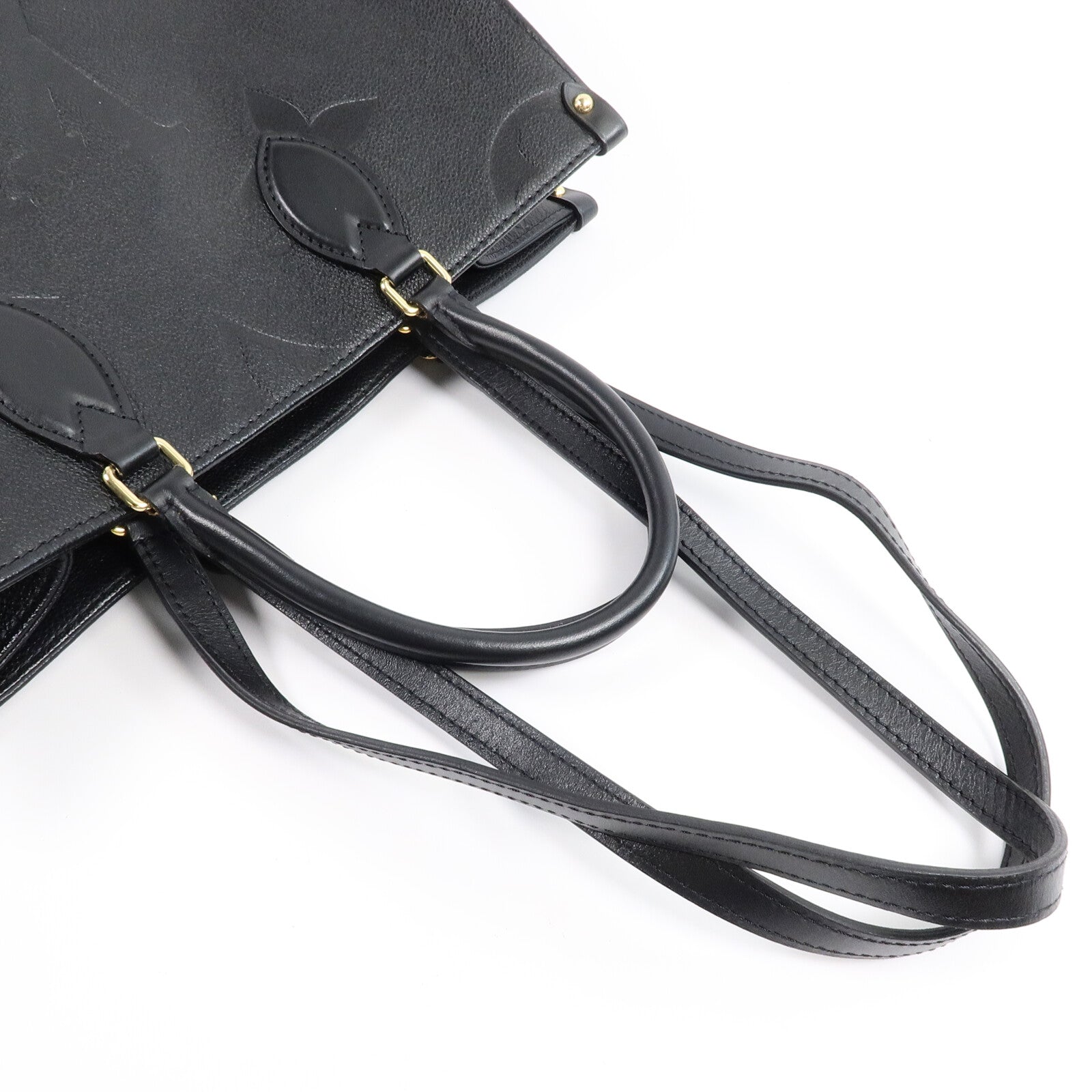 LOUIS VUITTON Monogram Empreinte On The Go MM金扣手挽肩背兩用袋