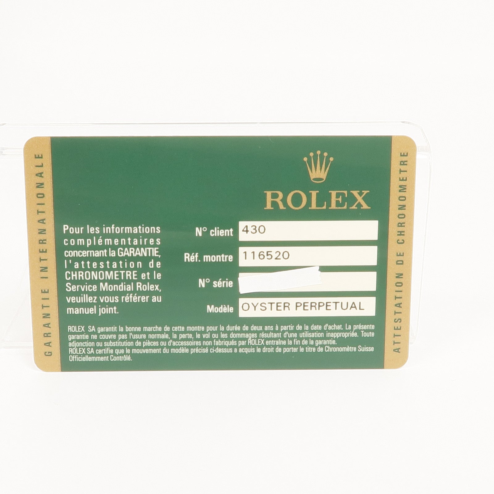 ROLEX Cosmograph Daytona 116520