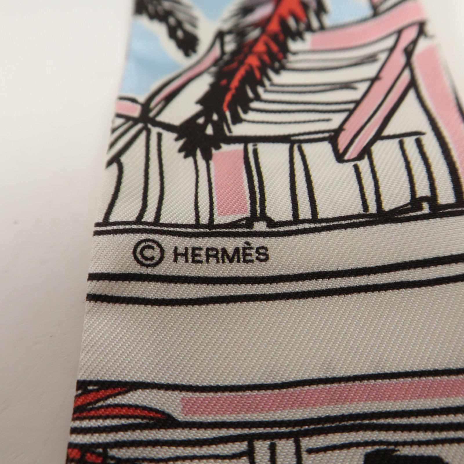 HERMES 絲質Twilly絲巾