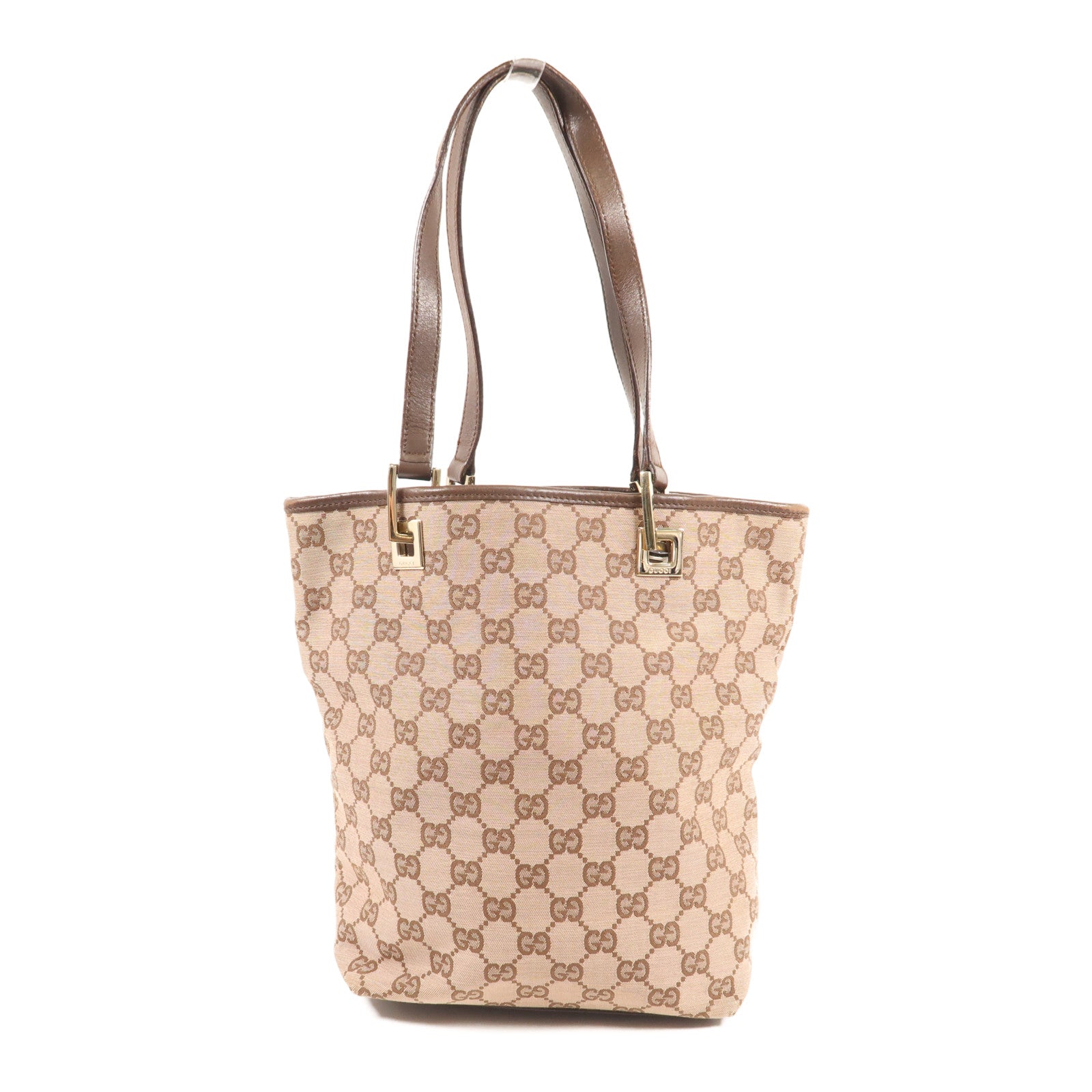 GUCCI 帆布Tote Bag金扣手挽袋