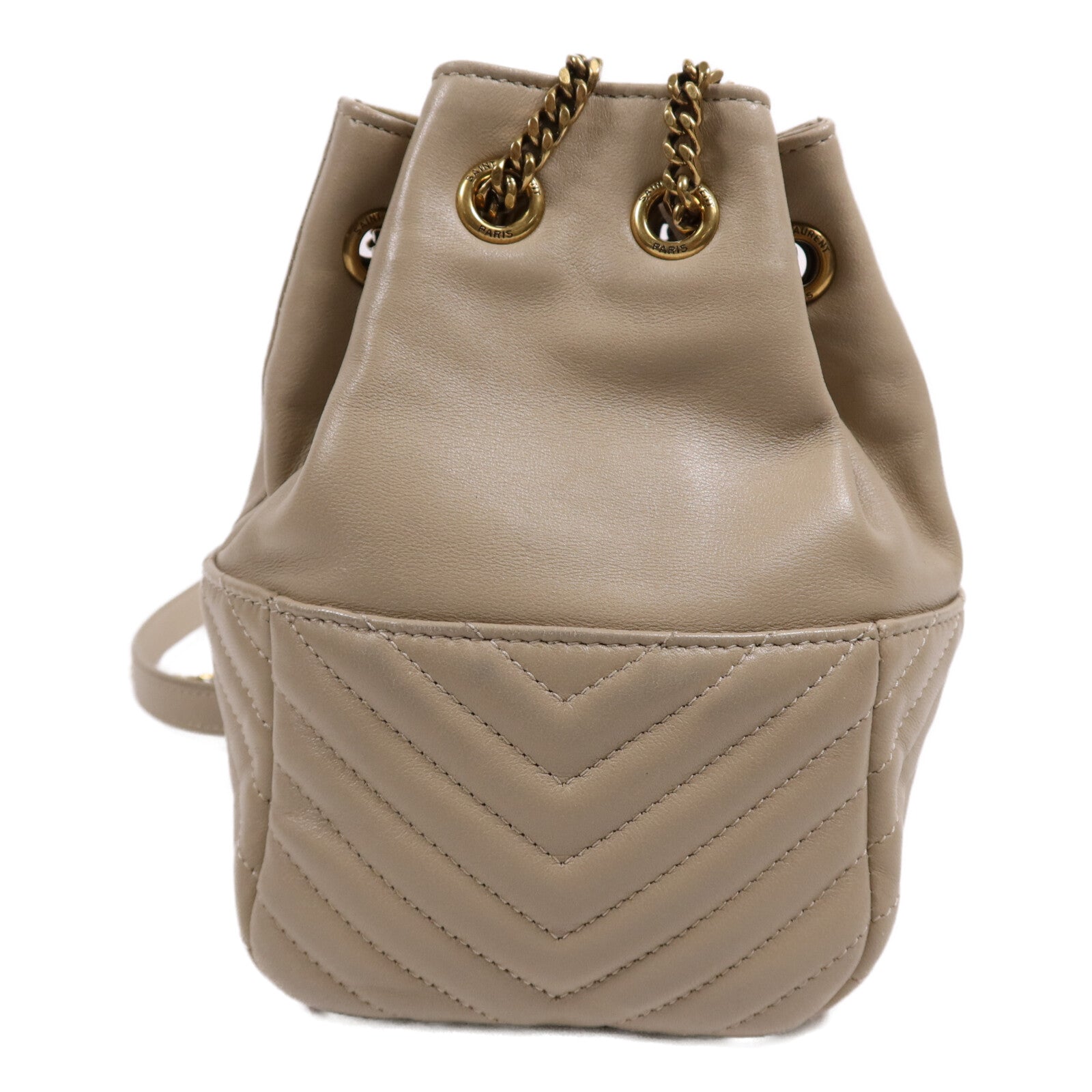 YVES SAINT LAURENT 牛皮皮革Chain Shoulder Bag金扣鏈帶肩背袋