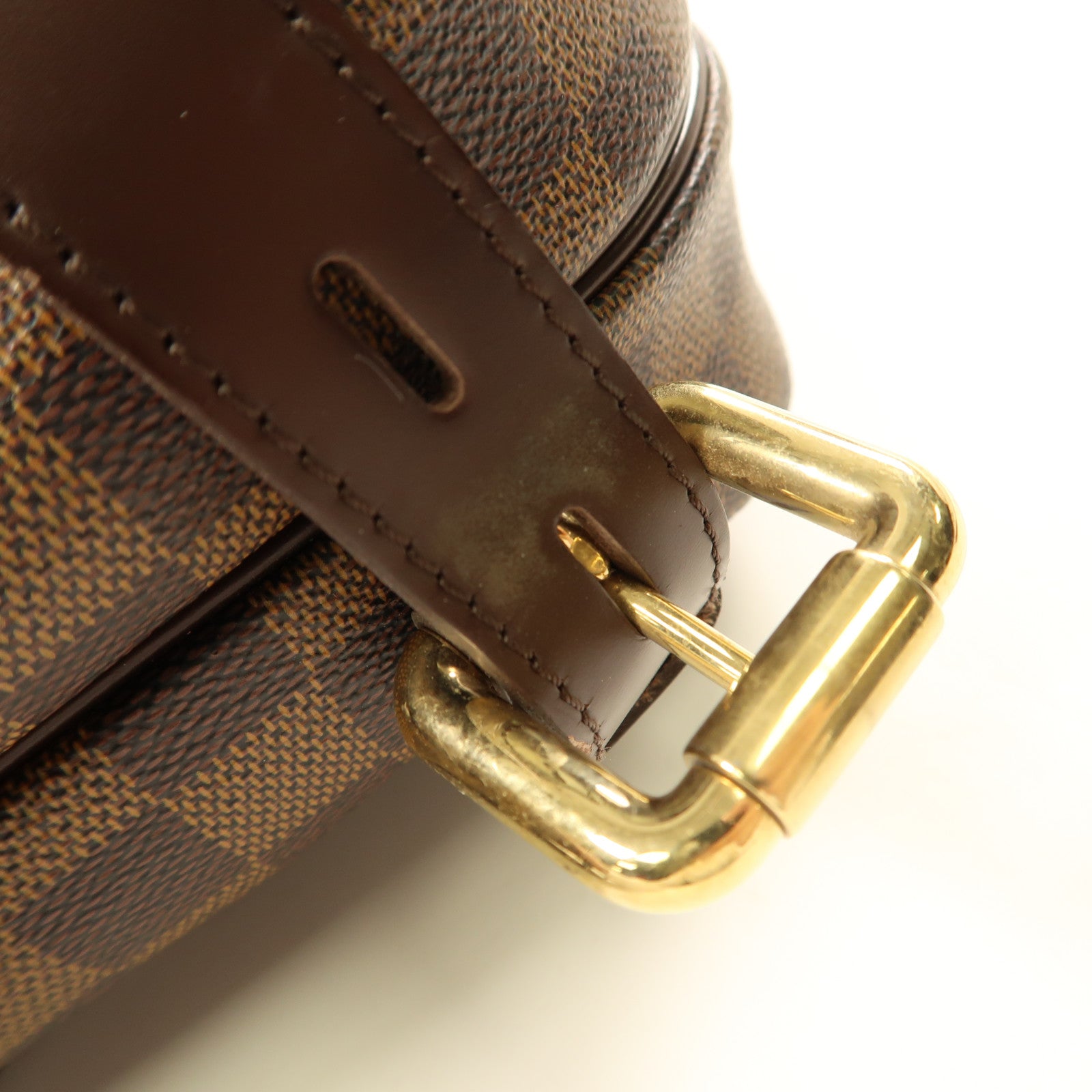 LOUIS VUITTON Damier Highbury金扣肩背袋啡色