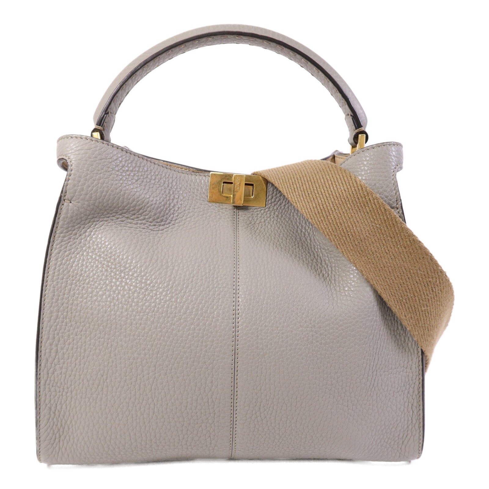 FENDI 牛皮皮革Peekaboo X-Lite金扣手挽肩背兩用袋