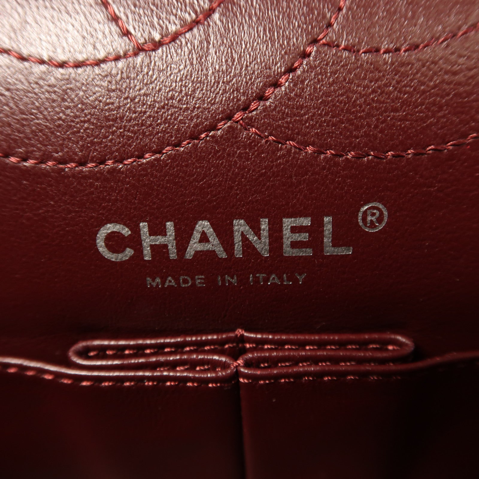 CHANEL 牛皮皮革2.55銀扣鏈帶肩背袋