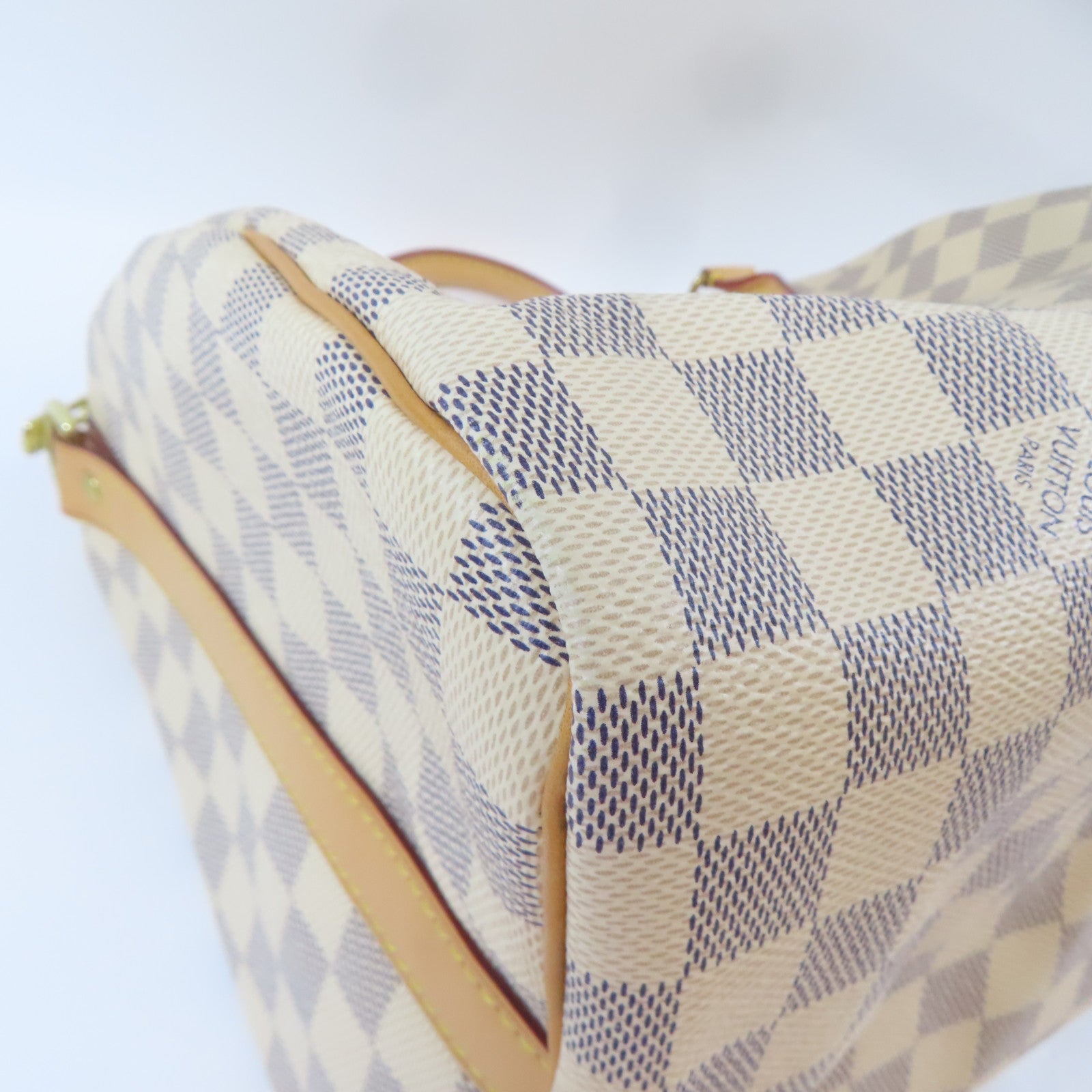 LOUIS VUITTON 【激減優惠】Damier Azur Speedy Bandouliere 30金扣手挽肩背兩用袋白色
