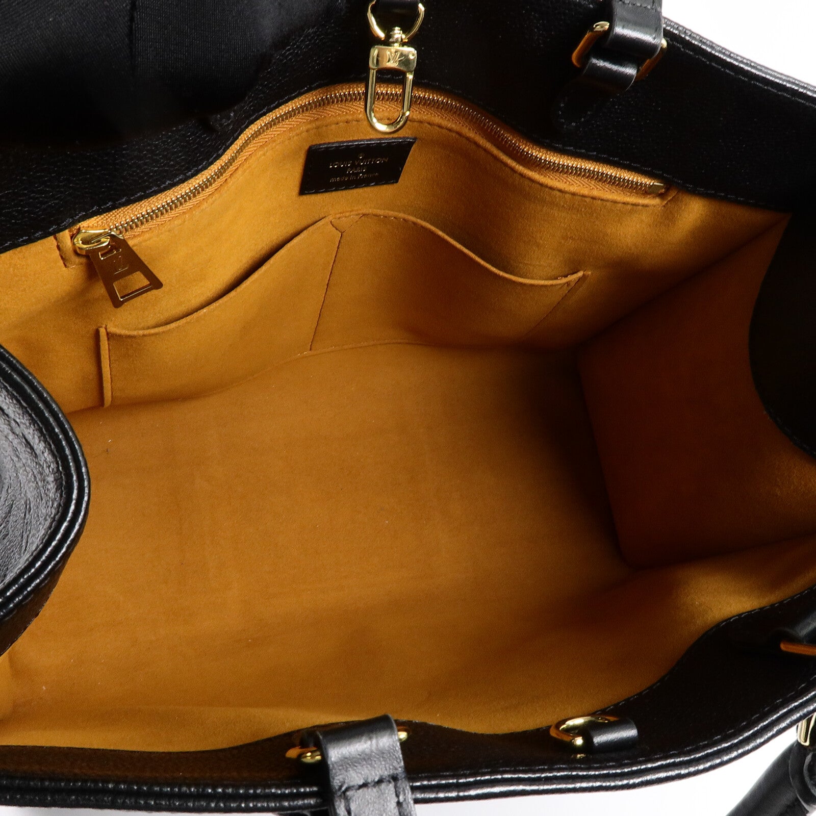 LOUIS VUITTON Monogram Empreinte On The Go MM金扣手挽肩背兩用袋