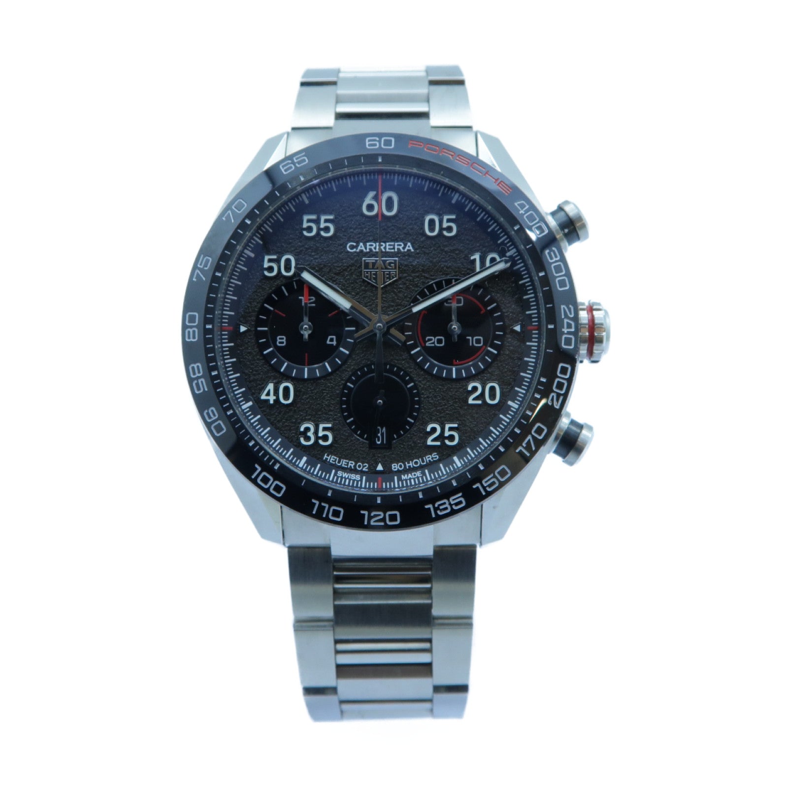 TAG HEUER Carrera Chronograph不鏽鋼手錶深灰色