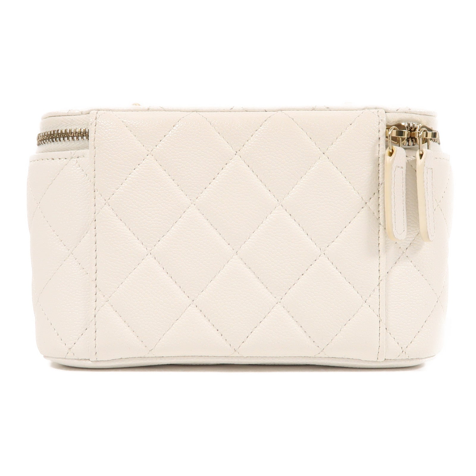 CHANEL 牛皮皮革Vanity Case金扣鏈帶肩背袋