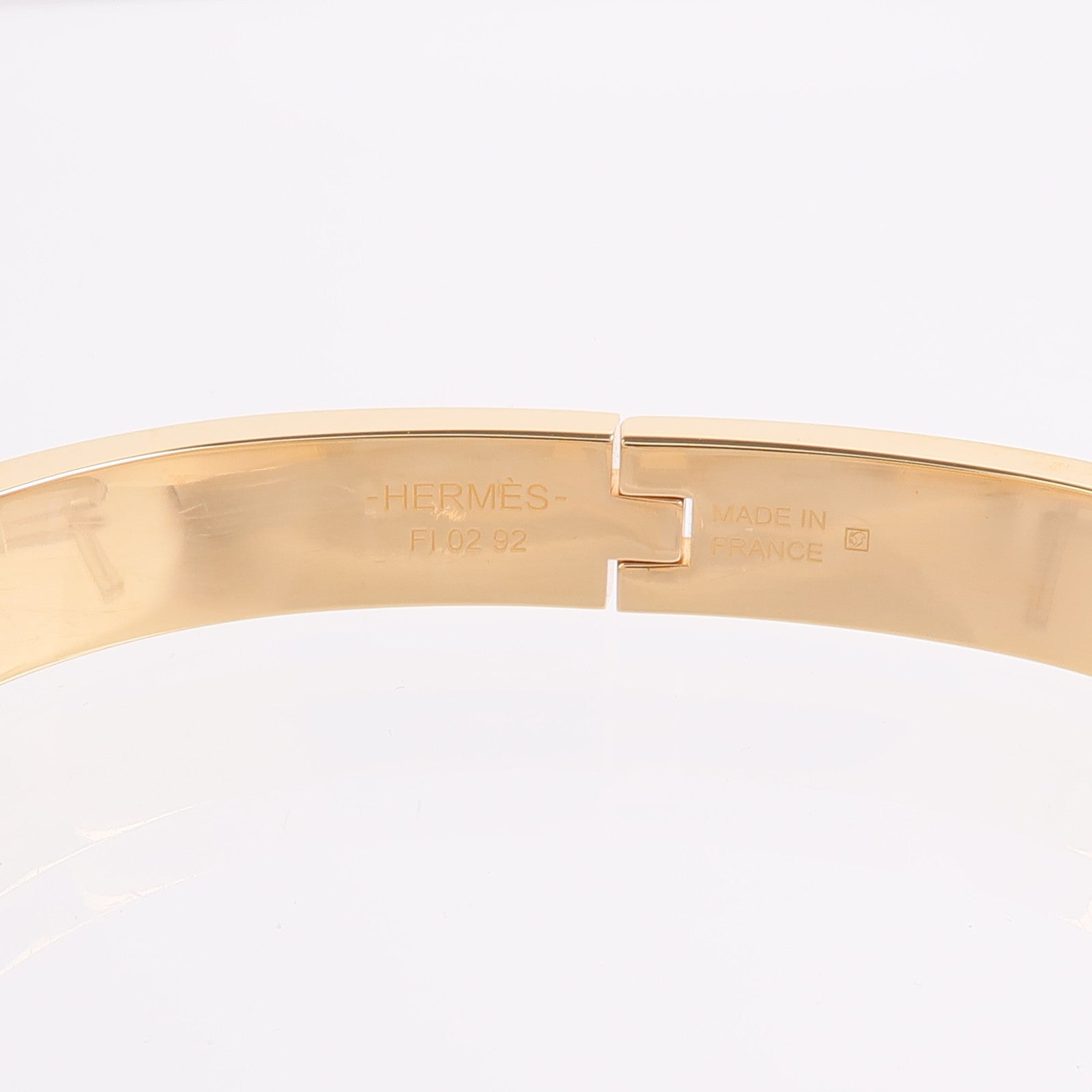 HERMES 金屬/琺瑯Mini Clic Chaine d'Ancre Bracelet手鐲Marron Glace