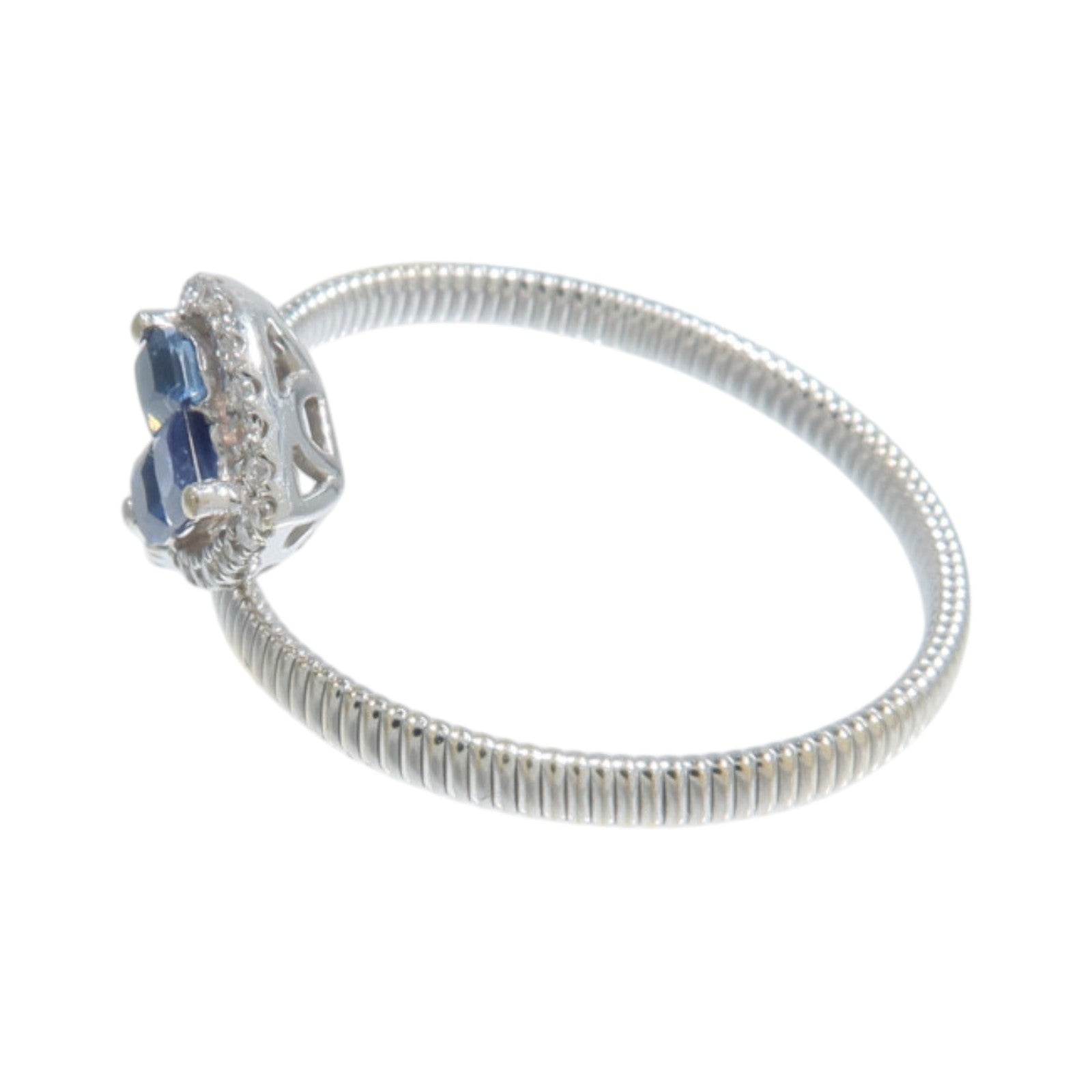 JEWELRY 18K白金Sapphire Diamond Ring藍寶石/鑽石戒指
