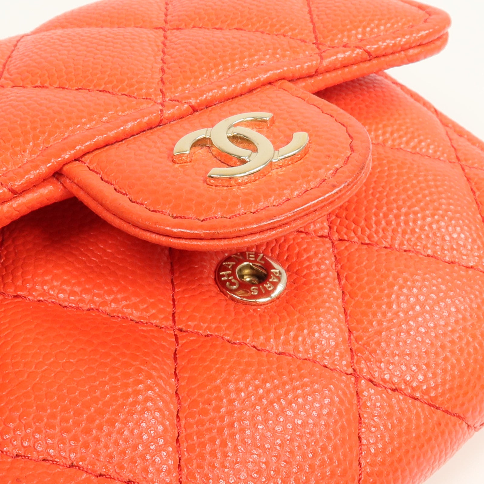 CHANEL 牛皮皮革Wallet金扣錢包