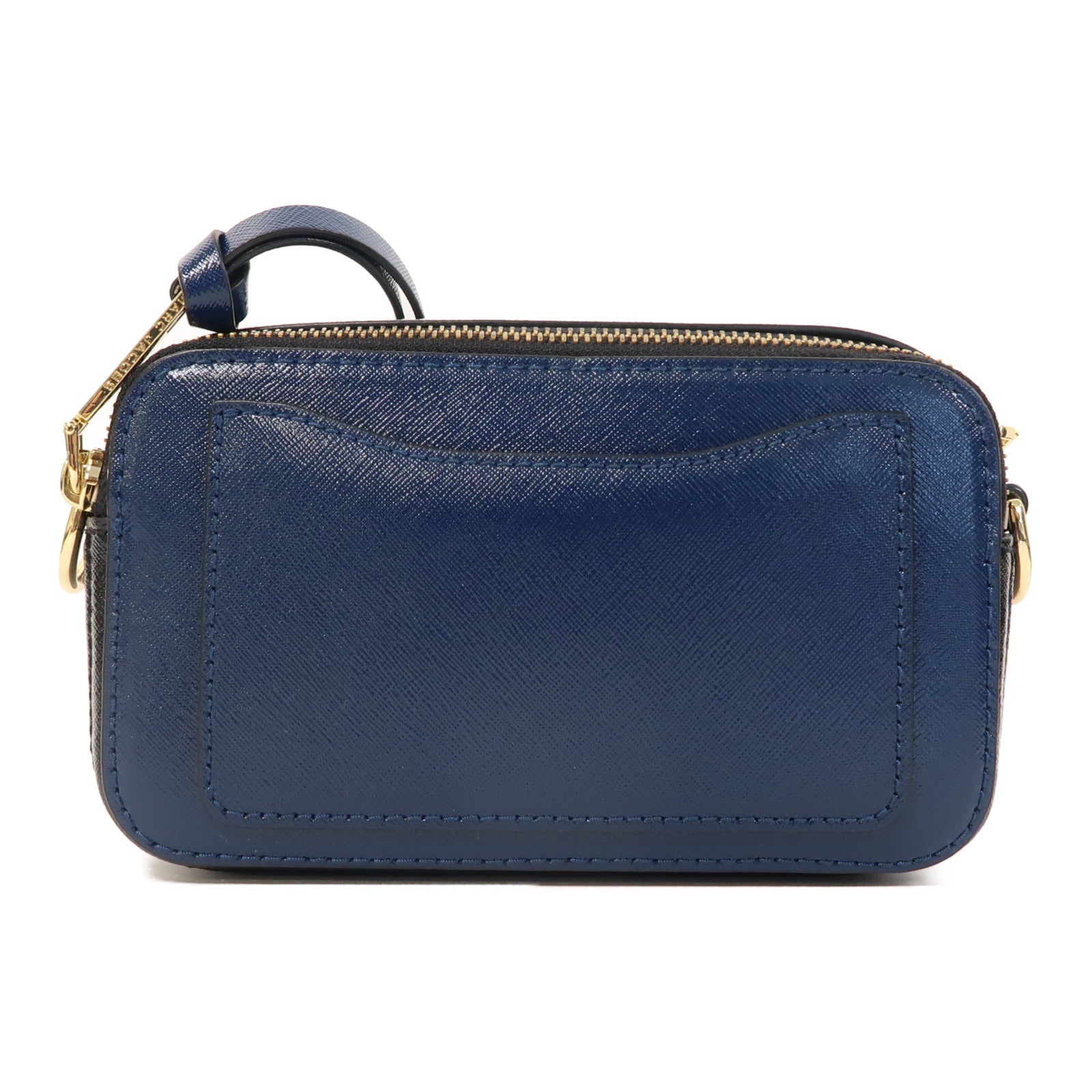 MARC JACOBS 牛皮皮革Shoulder Bag金扣肩背袋深藍色