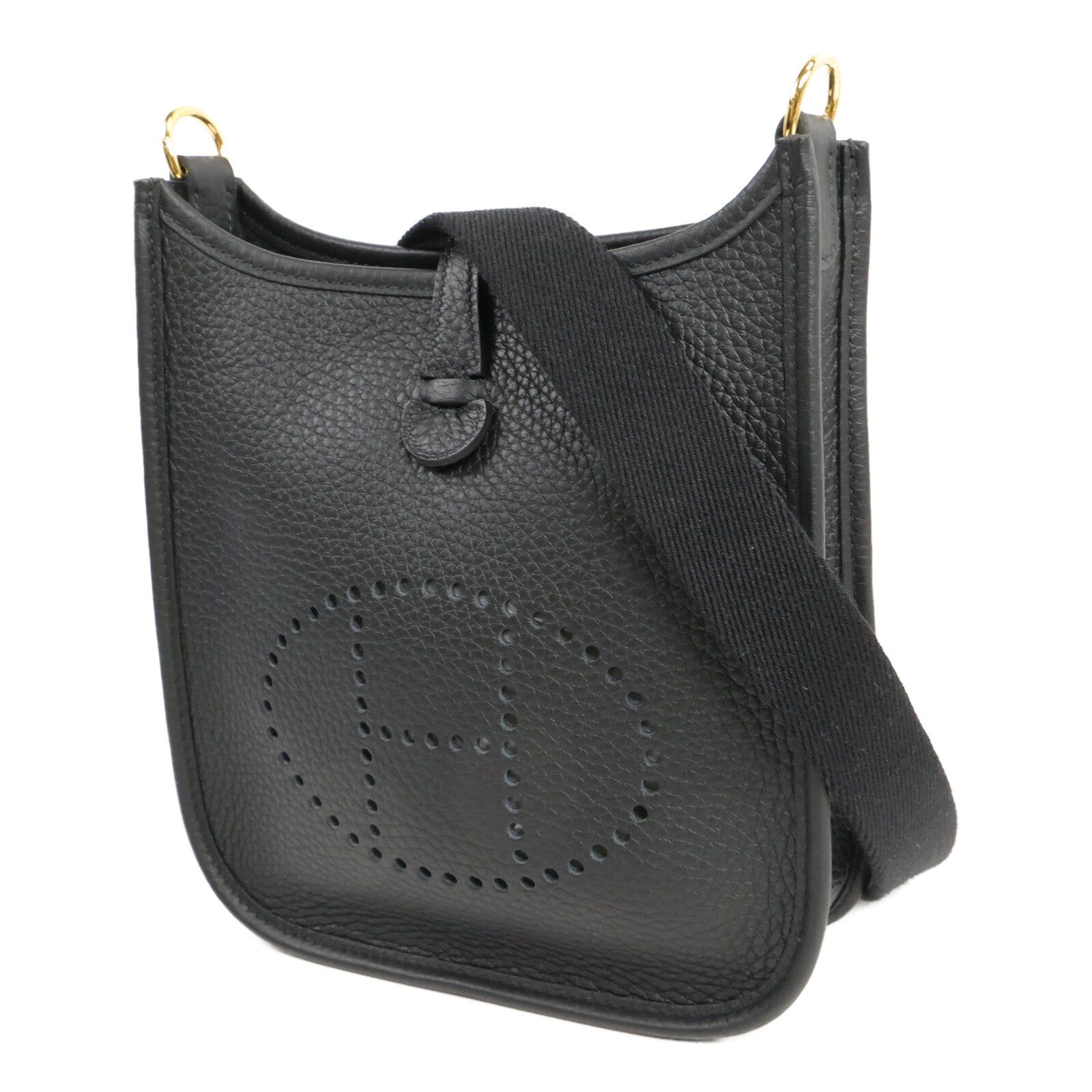 HERMES Clemence皮革Evelyne TPM肩背袋Noir