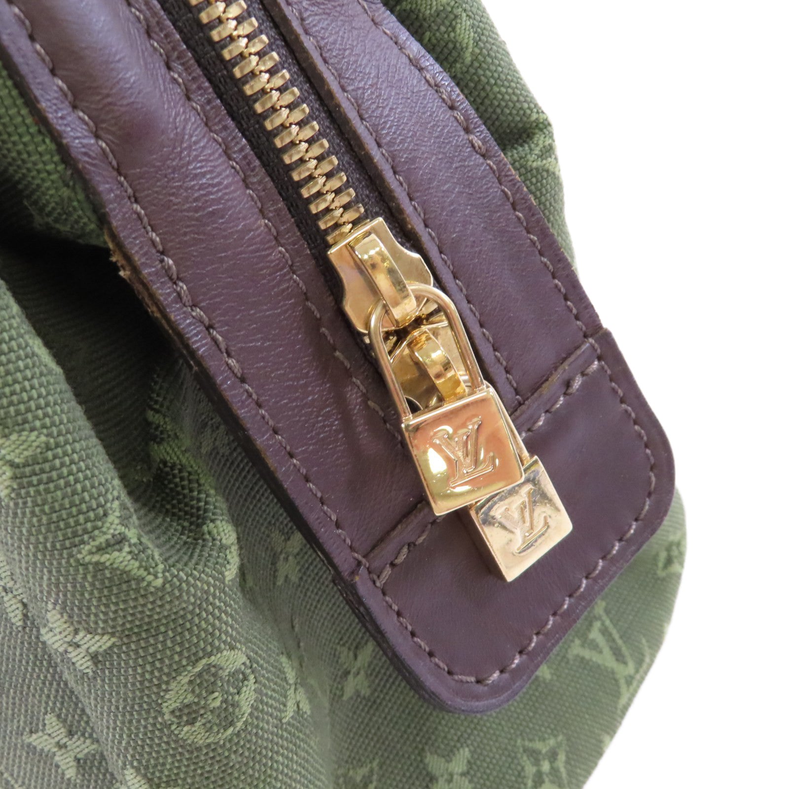 LOUIS VUITTON 【激減優惠】Monogram Mini Josephine PM Handbag金扣手挽袋軍綠色/啡色
