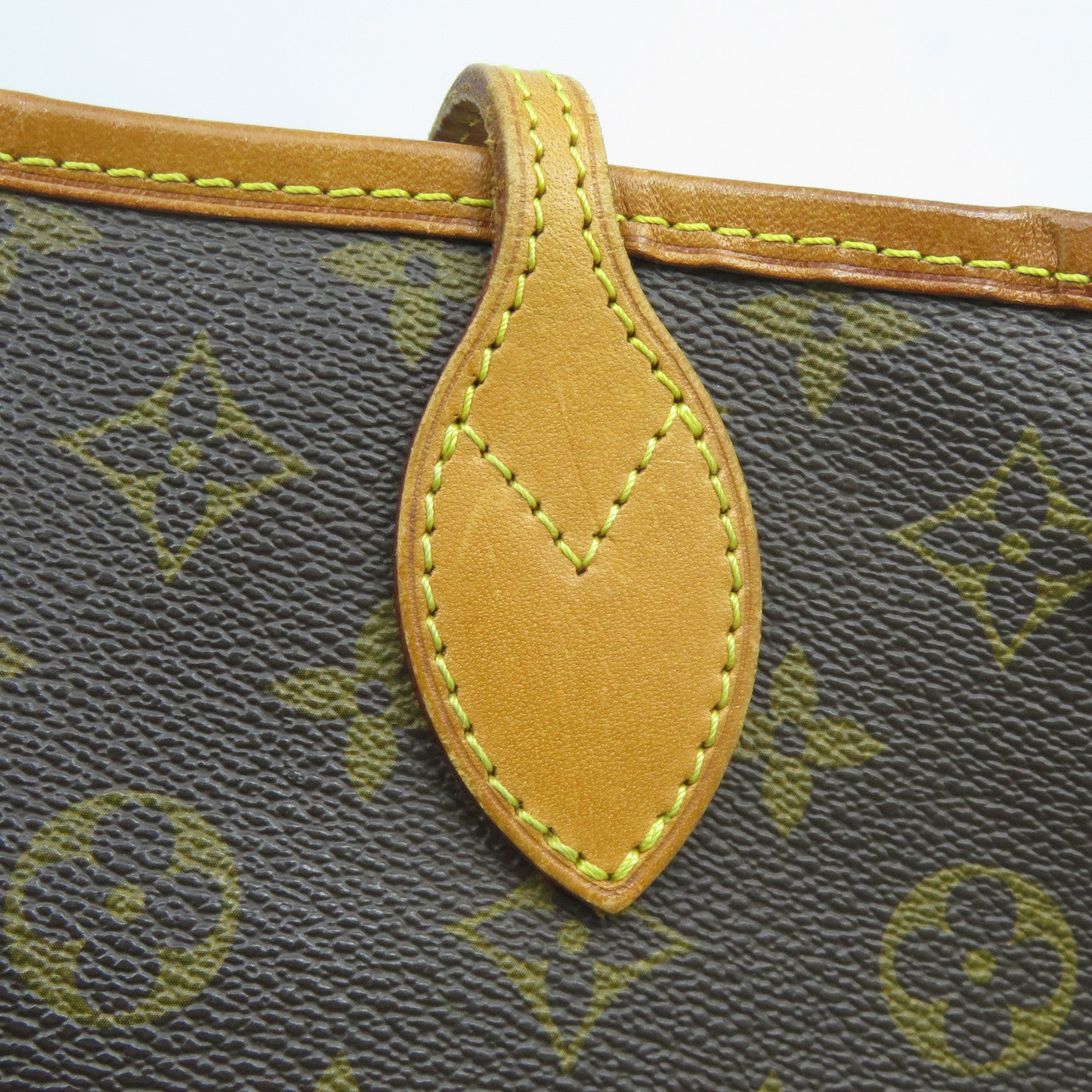 LOUIS VUITTON Monogram Neverfull PM金扣手挽袋啡色