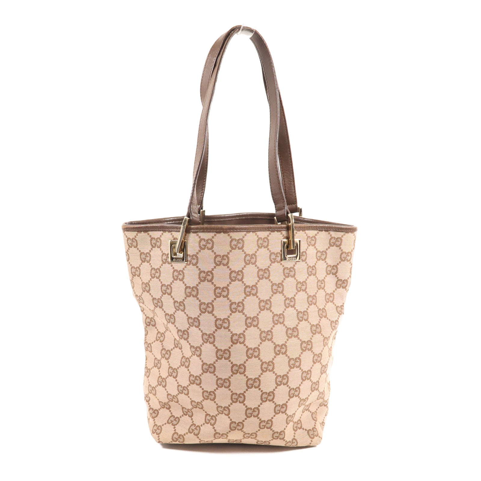 GUCCI 帆布Tote Bag金扣手挽袋