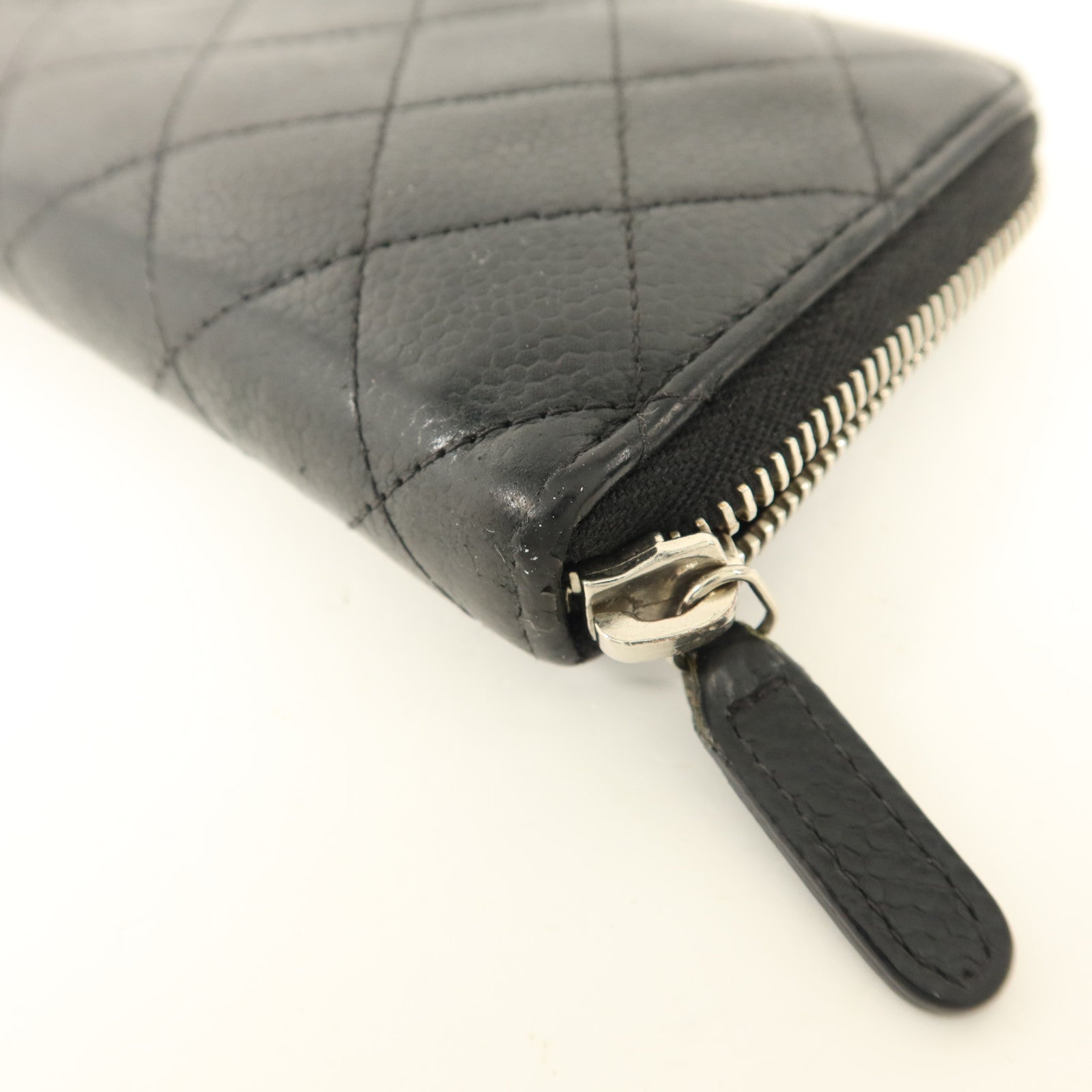 CHANEL 牛皮皮革Long Wallet銀扣長錢包