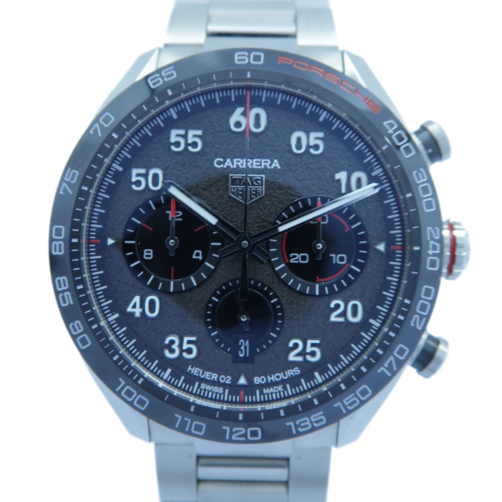 TAG HEUER Carrera Chronograph不鏽鋼手錶深灰色