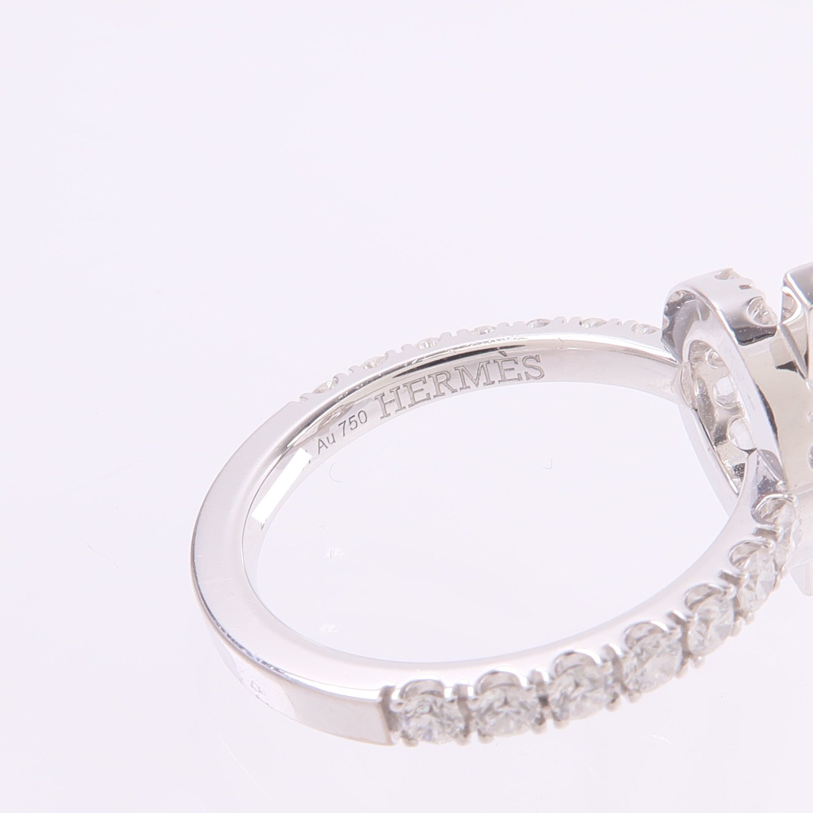 HERMES 18K白金Finesse Ring鑽石戒指