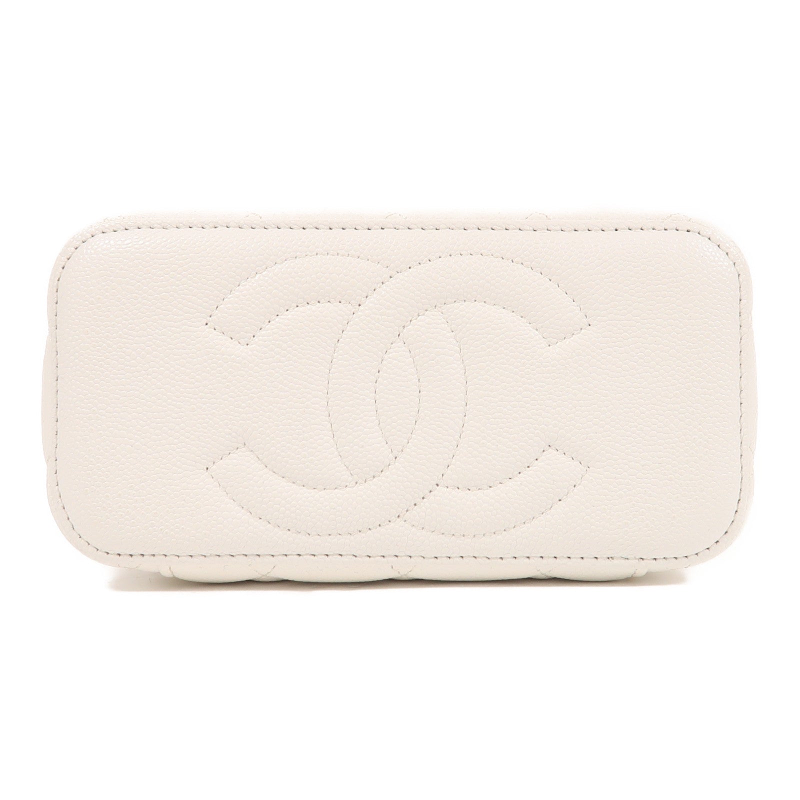 CHANEL 牛皮皮革Vanity Case金扣鏈帶肩背袋