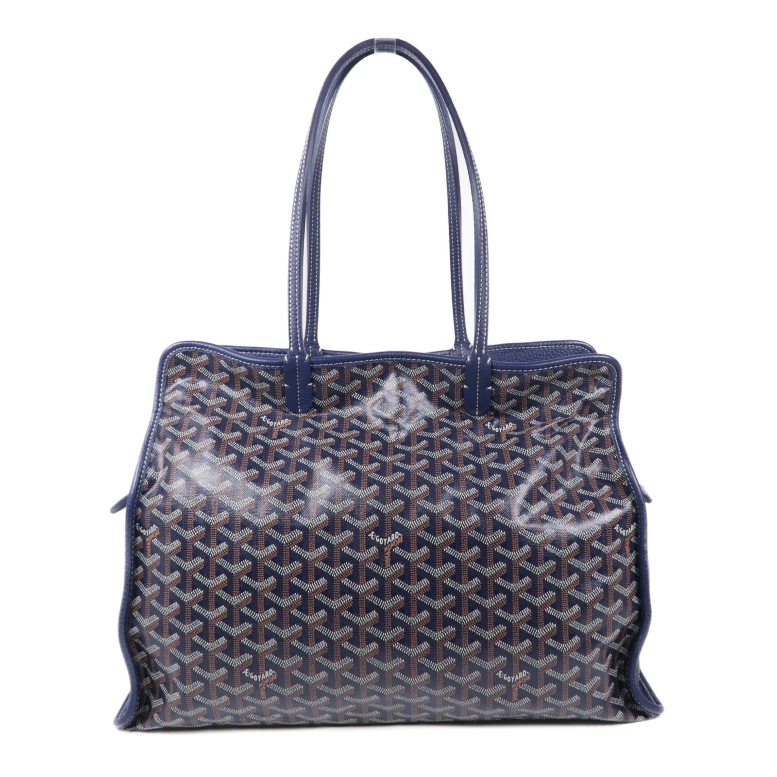 GOYARD 塗層帆布/皮革Hardy PM銀扣手挽袋