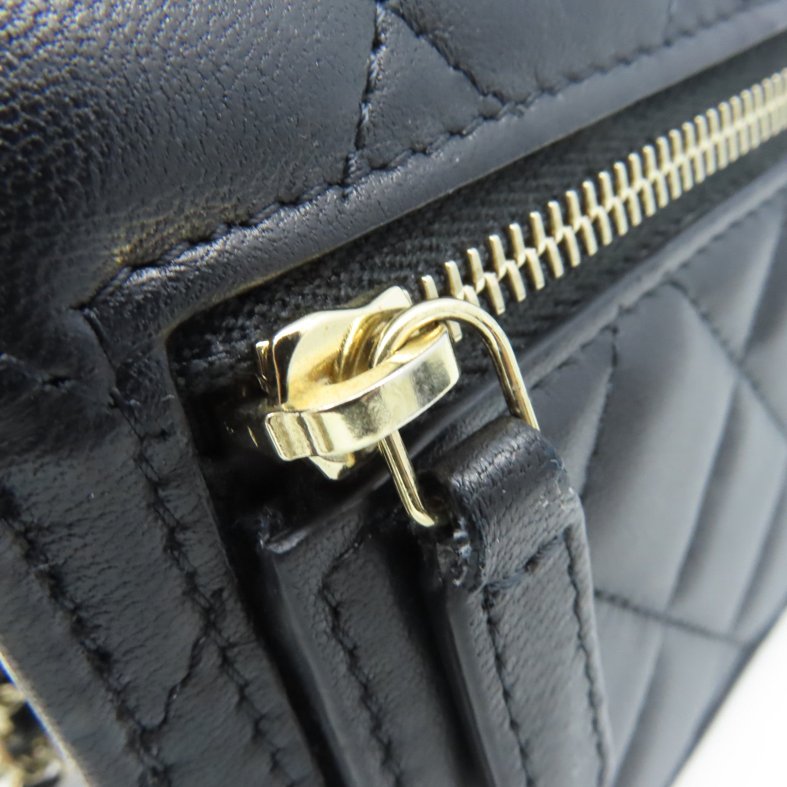 CHANEL 菱格羊皮皮革Trendy WOC Wallet On Chain金扣鏈帶肩背袋黑色