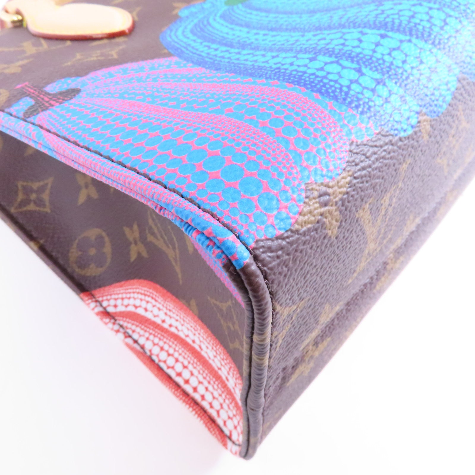 LOUIS VUITTON Monogram LV X YK OnTheGo PM金扣手挽肩背兩用袋啡色/橙色/藍色