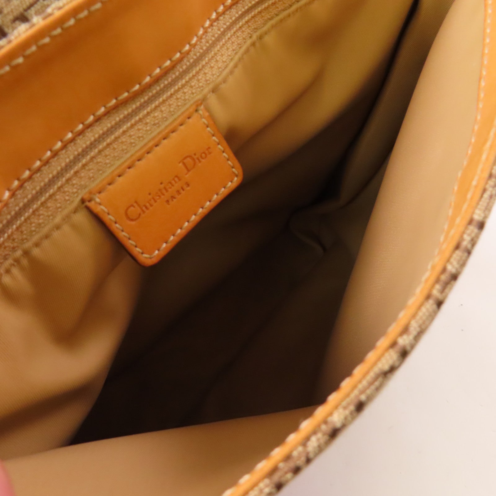 Dior 帆布Shoulder Bag金扣肩背袋啡色