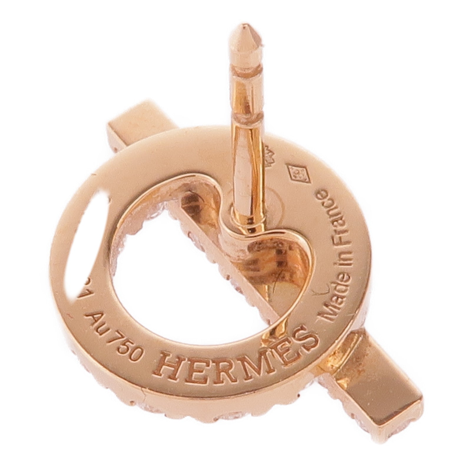 HERMES 【激減優惠】18K玫瑰金Finesse Earrings鑽石耳環