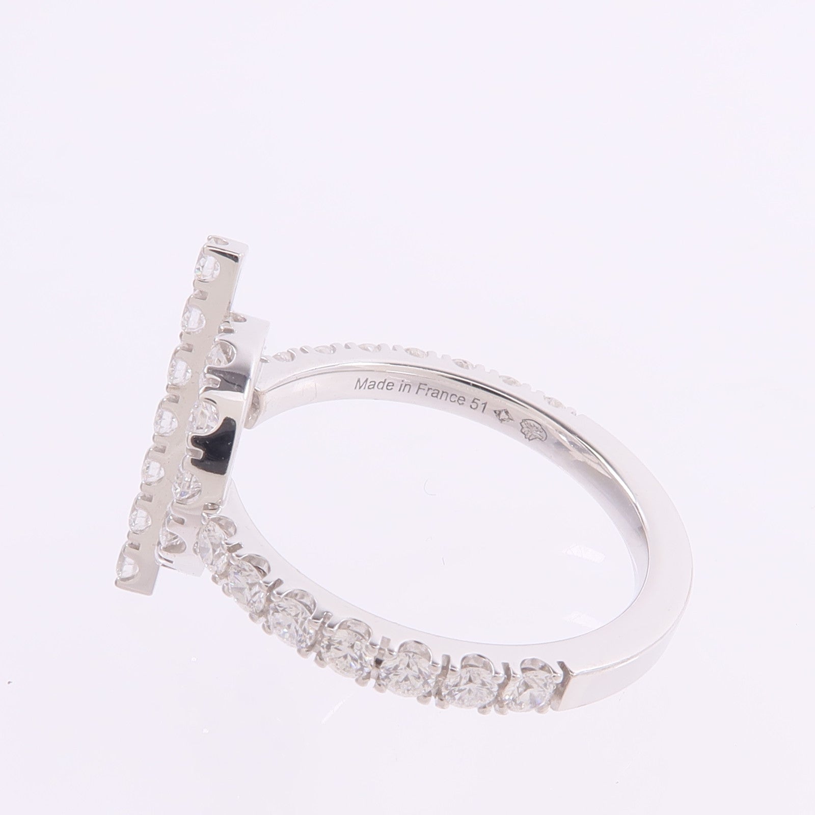HERMES 18K白金Finesse Ring鑽石戒指